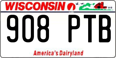 WI license plate 908PTB