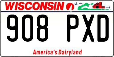 WI license plate 908PXD