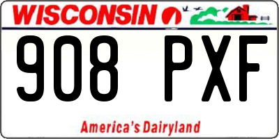 WI license plate 908PXF