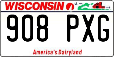 WI license plate 908PXG