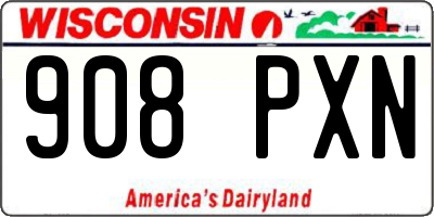 WI license plate 908PXN