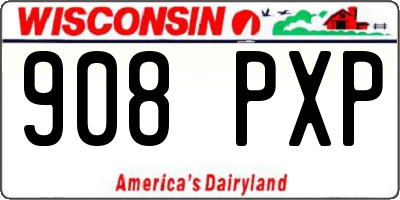 WI license plate 908PXP