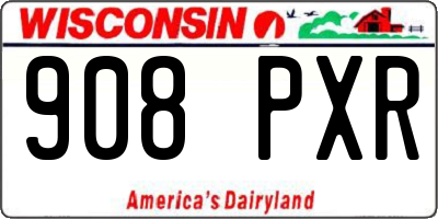 WI license plate 908PXR