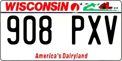 WI license plate 908PXV