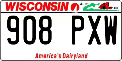 WI license plate 908PXW