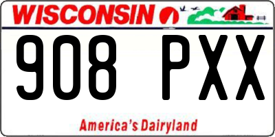 WI license plate 908PXX