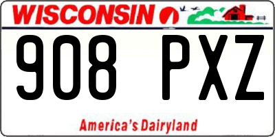 WI license plate 908PXZ