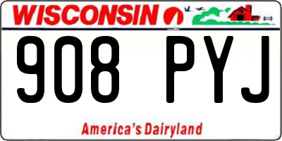 WI license plate 908PYJ