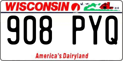 WI license plate 908PYQ