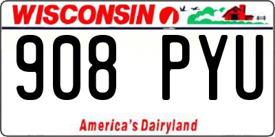 WI license plate 908PYU