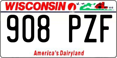 WI license plate 908PZF