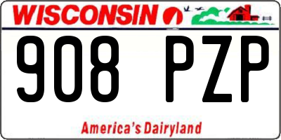 WI license plate 908PZP