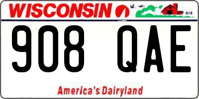 WI license plate 908QAE