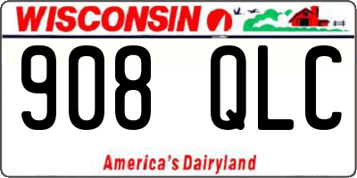 WI license plate 908QLC