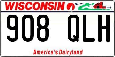 WI license plate 908QLH