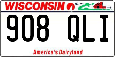 WI license plate 908QLI