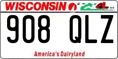 WI license plate 908QLZ