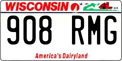 WI license plate 908RMG
