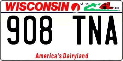 WI license plate 908TNA