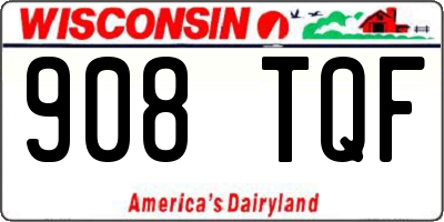 WI license plate 908TQF