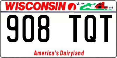 WI license plate 908TQT