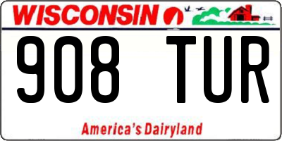 WI license plate 908TUR