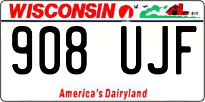 WI license plate 908UJF