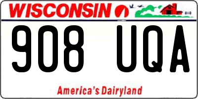 WI license plate 908UQA
