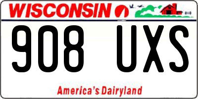 WI license plate 908UXS