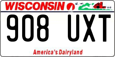 WI license plate 908UXT