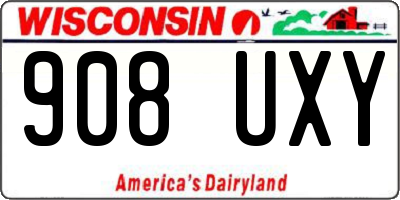 WI license plate 908UXY
