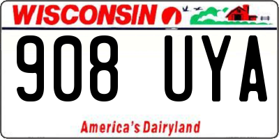WI license plate 908UYA