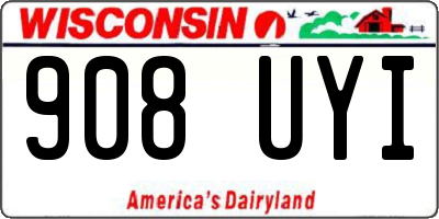 WI license plate 908UYI