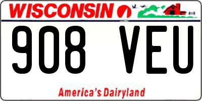 WI license plate 908VEU