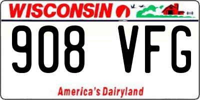 WI license plate 908VFG