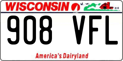 WI license plate 908VFL