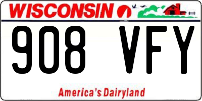 WI license plate 908VFY