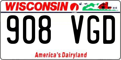 WI license plate 908VGD