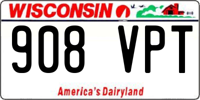 WI license plate 908VPT