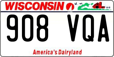 WI license plate 908VQA