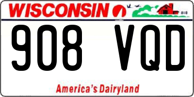 WI license plate 908VQD