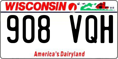WI license plate 908VQH