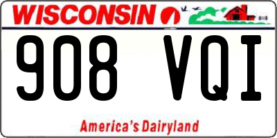 WI license plate 908VQI