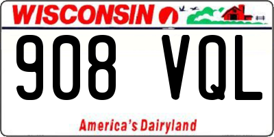 WI license plate 908VQL