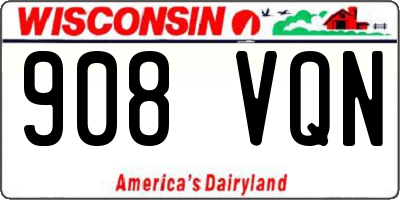 WI license plate 908VQN