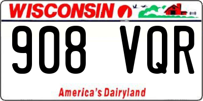 WI license plate 908VQR