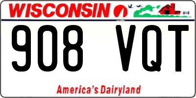 WI license plate 908VQT