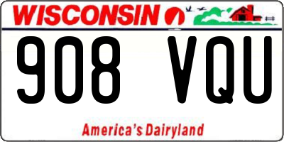 WI license plate 908VQU