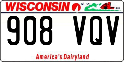 WI license plate 908VQV