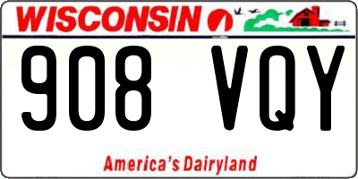 WI license plate 908VQY